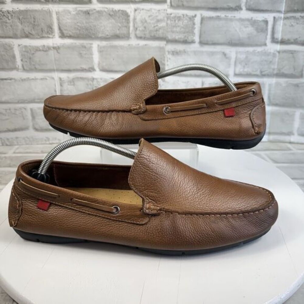 Marc Joseph New York Men's Size 10.5 Brown Leather Driving Slip On Loafers